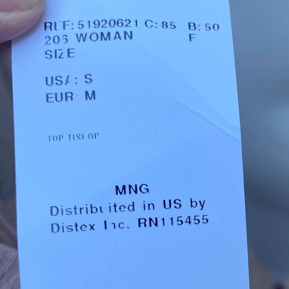 MANGO ribbed sleeveless V neck top in soft pink size small NWT - Picture 9 of 15